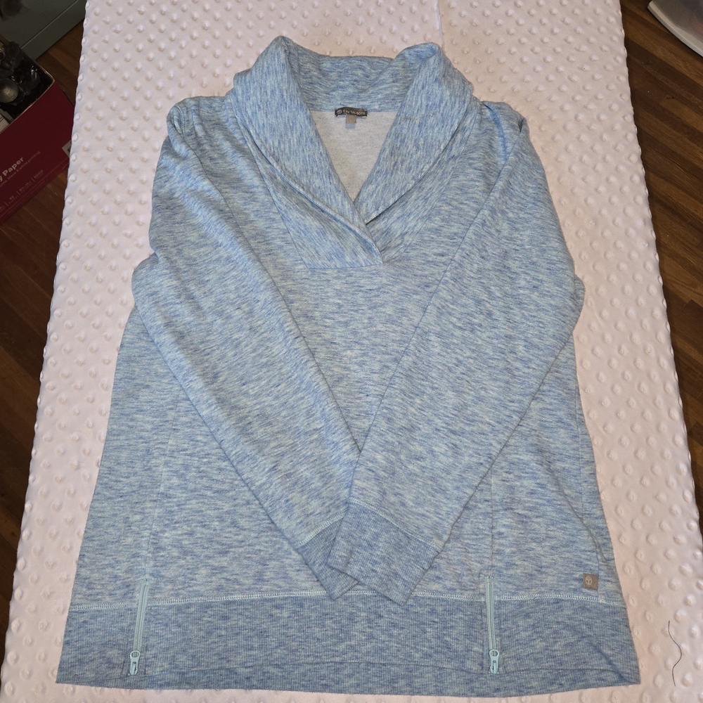 EUC T by TALBOTS Light Blue Cowl Neck Sweater‎ Size L